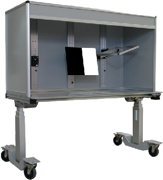 ErgoVue-60 Ergonomic motorized lift booth