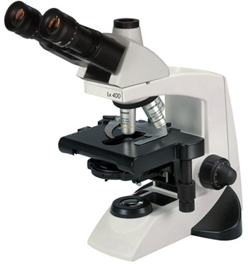 LABOMED Lx400 Research Microscope laboratory and clinical biological microscope. Options include epi fluorescence microscopy, phase contrast microscope, polarizing microscope, and darkfield. Compare to Leica DM1000 and Olympus CX31 microscopes