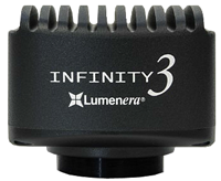 Lumenera Infinity models 3-1URFC color and 3-1URFM monochrome un-cooled 2/3inch CCD 1.4 megapixel high performance fluorescence digital microscope 

camera packages from Lumenera