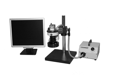 Video 10:1 Macro-Zoom Inspection Systems, Ergonomic inspection based on NTSC or PAL video cameras. Magnifications to 100x. Ideal for biomedical device inspection.