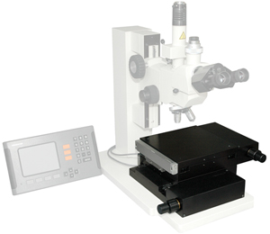 Microscope stage, mechanical x/y stage, x/y stage, x-y stage, reflected light stage, transmitted light stage, measuring stage, leadscrew stage, 4x4, 6x6, 8x8, 12x12, Semprex, Metzhauser, Nikon, Olympus, Leica, Mitutoyo