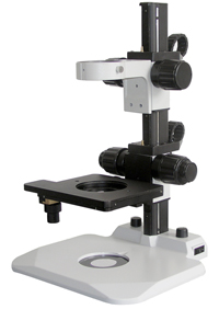 STEREO MICROSCOPE STANDS – table style stereo microscope stands, LED base illuminators, track stands, focus arms, available for Nikon, Olympus, Leica, Zeiss, Bausch and Lomb. Adapters for all models 64mm to 85mm